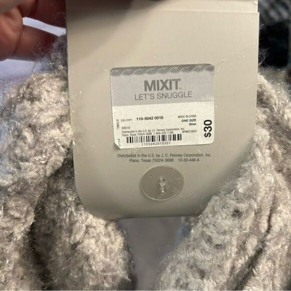 MixIt grey sparkle multi function scarf, new with tags, super soft, oblong - Picture 2 of 6